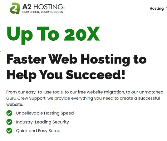 Codigo promocional A2Hosting.com